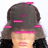 Kinky Straight Human Hair Full Lace Wig 13x6 Frontal Lace Wig Naturlal Black #1B