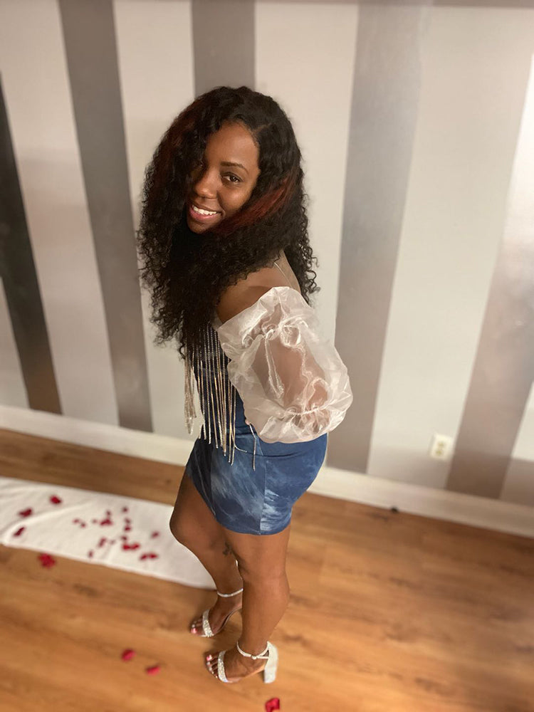 Deep Wave Human Hair Full Lace Wig 13x6 Frontal Lace Wig Naturlal Black #1B